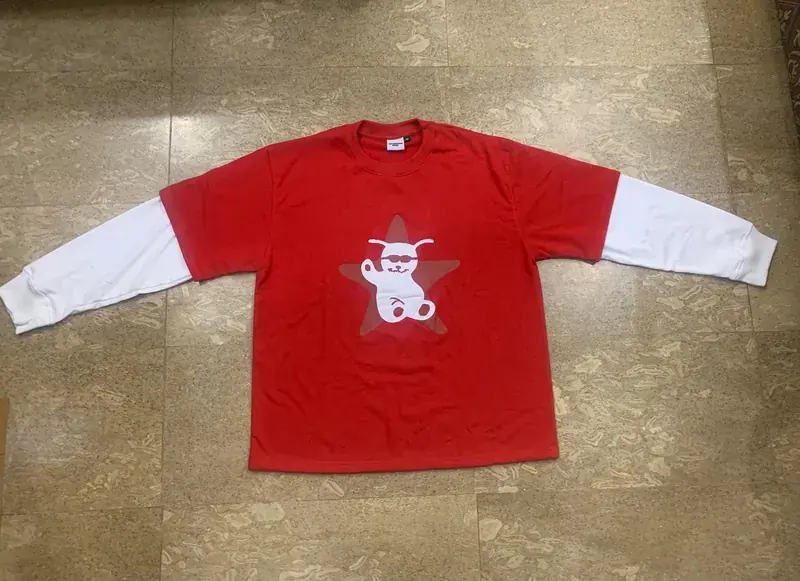 Custom streetwear graphic tee, front, finished order